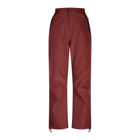 Women's Outdoor Waterproof Windproof Fleece Pants Slim Cargo Snow Ski Hiking Pants