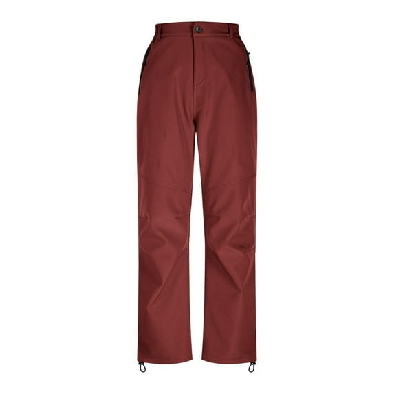 Women's Outdoor Waterproof Windproof Fleece Pants Slim Cargo Snow Ski Hiking Pants