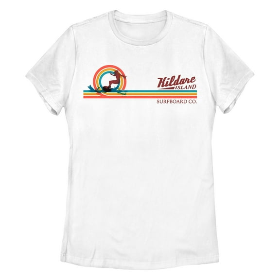 Women's Outer Banks Kildare Island Surfboard Co. Retro Graphic T-Shirt