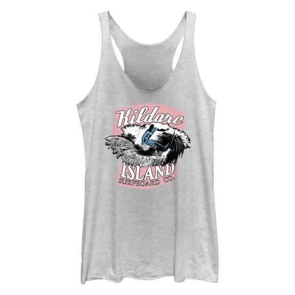 Women's Outer Banks Kildare Island Surfboard Co. Waves Racerback Tank Top