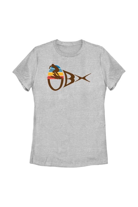 Women's Outer Banks OBX Surfing Silhouette Graphic T-Shirt