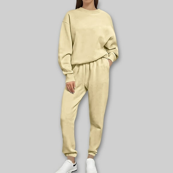 Women's Outfits 2 Piece Fall Athletic Casual Full Sleeve Hoodie Sweatpants Autumn Collection