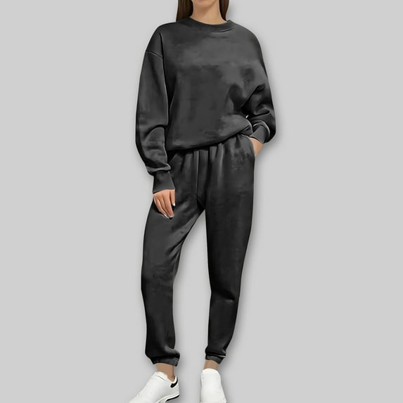 Women's Outfits 2 Piece Fall Athletic Casual Full Sleeve Hoodie Sweatpants Autumn Collection