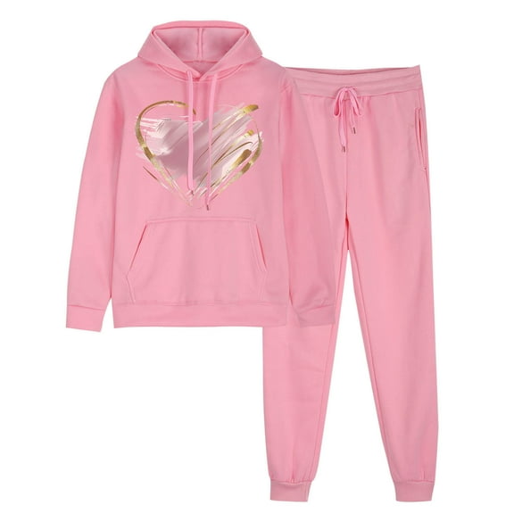 Women's Outfits Sports Tracksuits Long Sleeve Pullover Workout Sport Gym Vacation Travel Casual Comfortable Lounge Hoodies Sweatshirt Loose Coat And Sweatpants Fall Winter Suit