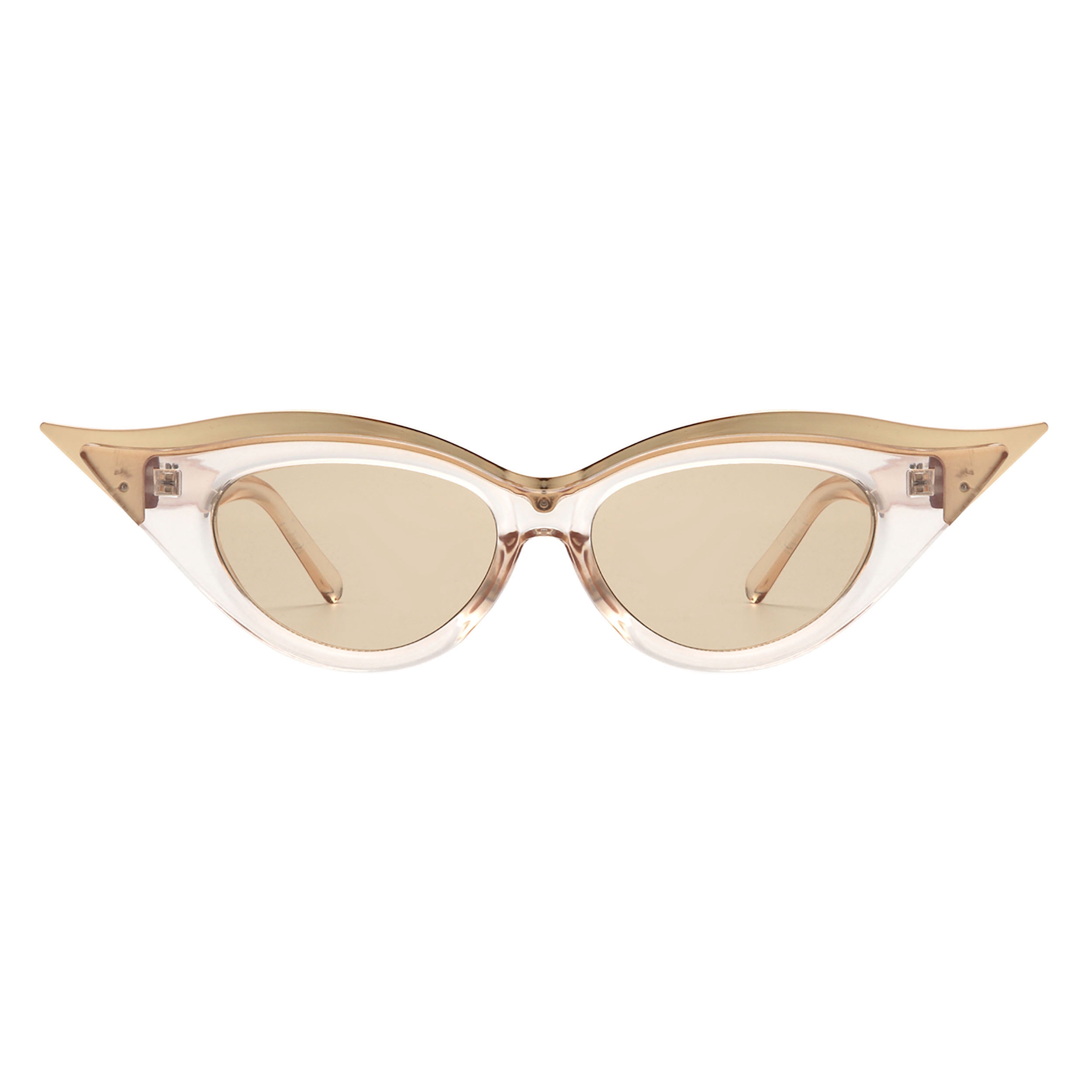 Retro Oval Cat Eye Metal Sunglasses UV400 Protection Half-Frame Shades Amazon.com: TYUVIVO Cat Eye Sunglasses Women Half Frame  main image 2