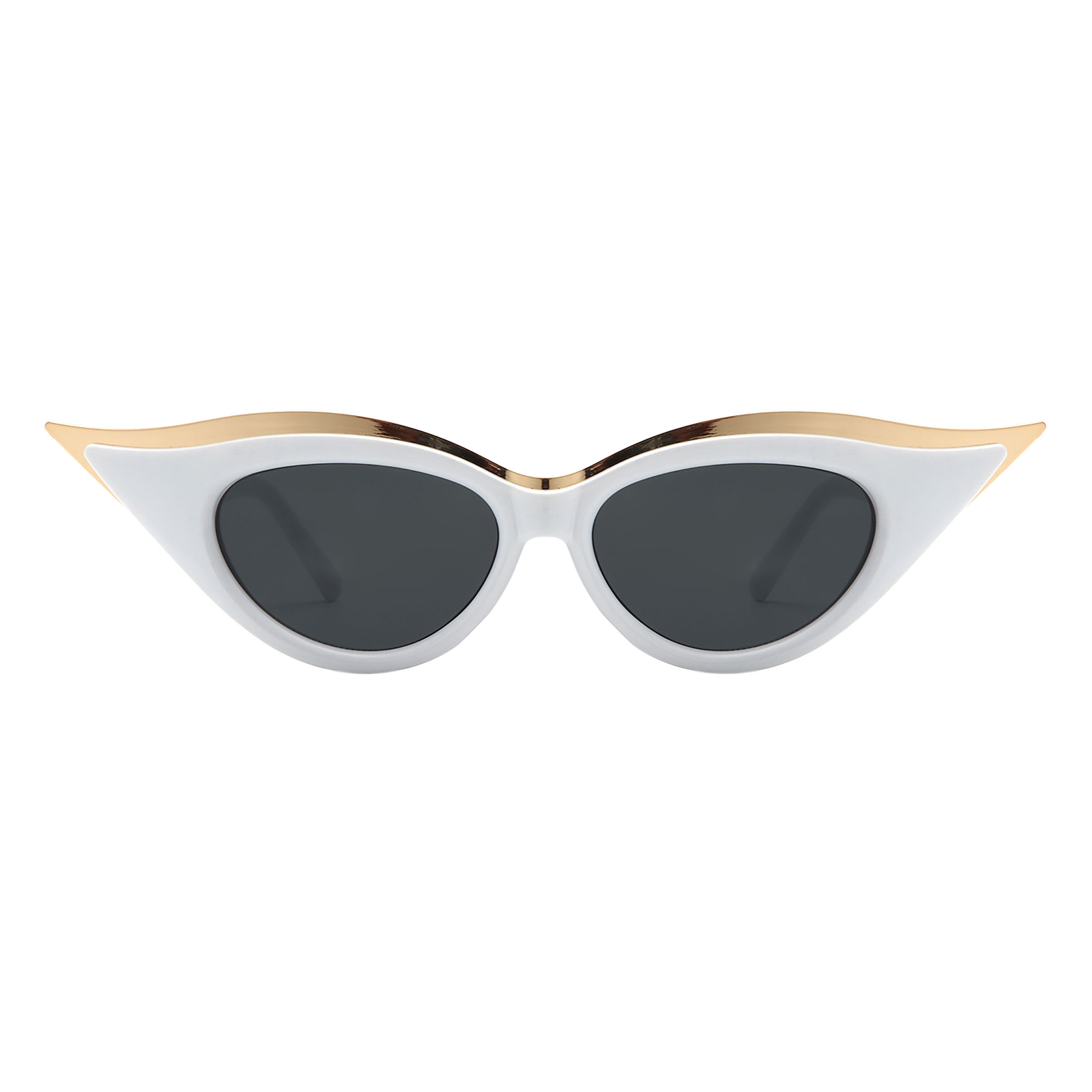 Retro Oval Cat Eye Metal Sunglasses UV400 Protection Half-Frame Shades Amazon.com: TYUVIVO Cat Eye Sunglasses Women Half Frame  main image 4