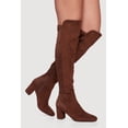 thumbnail image 1 of Women's Over The Knee Almond Toe Block Heel Boots, 1 of 3