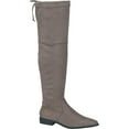 thumbnail image 1 of Women's Over The Knee Boots Comfortable Round Toe Low Block Heels Thigh High Boots, 1 of 1
