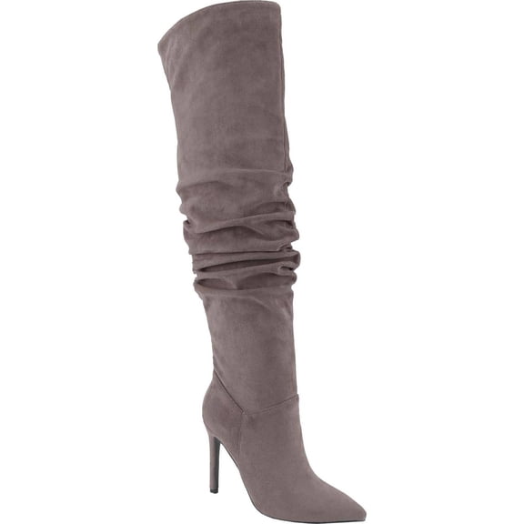 Women's Over The Knee Boots Slouchy High Heel Boot Pointed Toe Stiletto Thigh High Boots