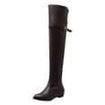 thumbnail image 1 of Women's Over-The-Knee Boots Solid Side Zipper Knee High Comfortable Flat Bottom Style for Autumn and Winter Fashion, 1 of 9