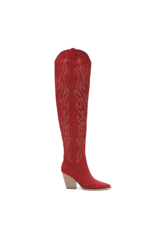 Women’s Over the Knee Suede Western Cowgirl Tall Boots