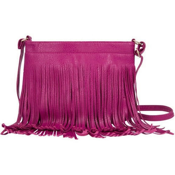 Women's Over the Shoulder Fringe Fashion Hand Bag Purse