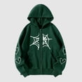 thumbnail image 1 of Women's Oversize Essentials Hoodies Tops Pullover Womens Gothic Style Sleeve Hoodlies Zipper Thermal Hoodie With Cropped Zip Up Women Coat On Clearance, 1 of 5