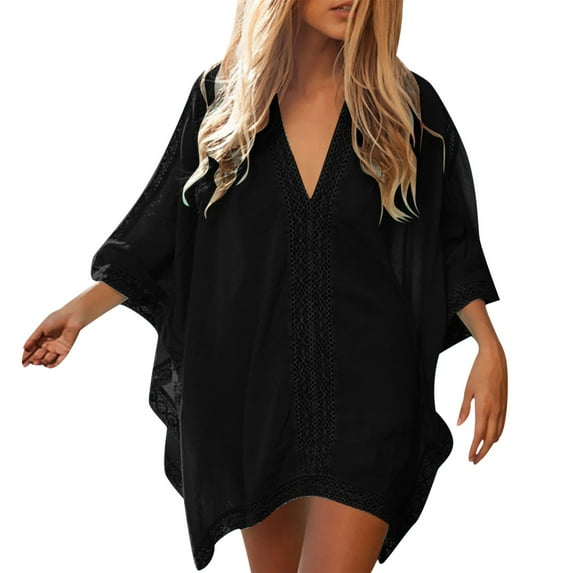 Women's Oversized Beach Cover Up Dress for Swimwear and Bikini Elegant Resort Wear