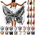 thumbnail image 1 of Women's Oversized Beach Cover-Up Sarong With Waist And Sheer Draped Swimsuit Coverups Chiffon Long Bikini Wraps, 1 of 9