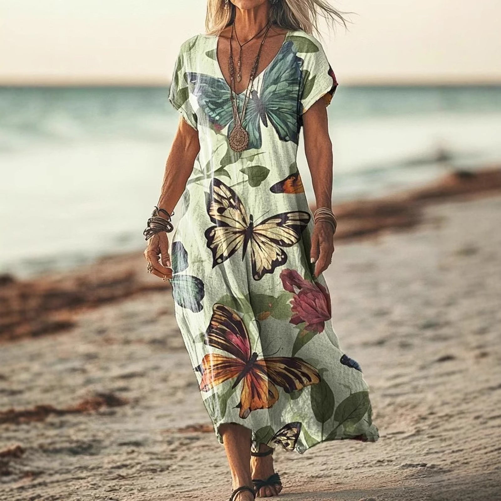 oversized boho dress ORGANIC cotton Hand block Printed Boho Maxi Dress, Cottage Core Maternity Floral Dress, Lightweight Bohemian Style, Hippie Style Long Dress
