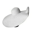 thumbnail image 1 of ZQUUVOU Women's Oversized Brimmed Hat Foldable Vaion Beach Hat Large Sun Hat White, 1 of 3