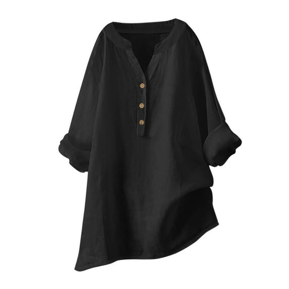 Women's Oversized Button Down Shirt Tops Long Sleeved Loose Long Shirts