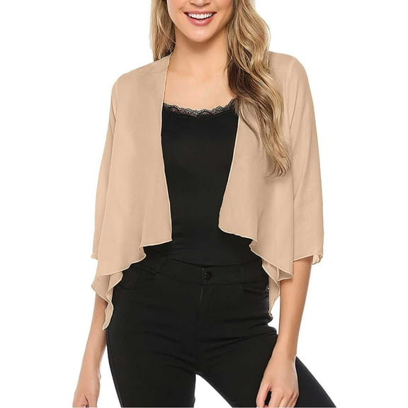 Women's Oversized Cardigan Sweater Comfortable Chiffon Shirt Casual Matching Dress Shawl Curled Irregular Solid Color Mesh Gold Classic Sweater Tops XL