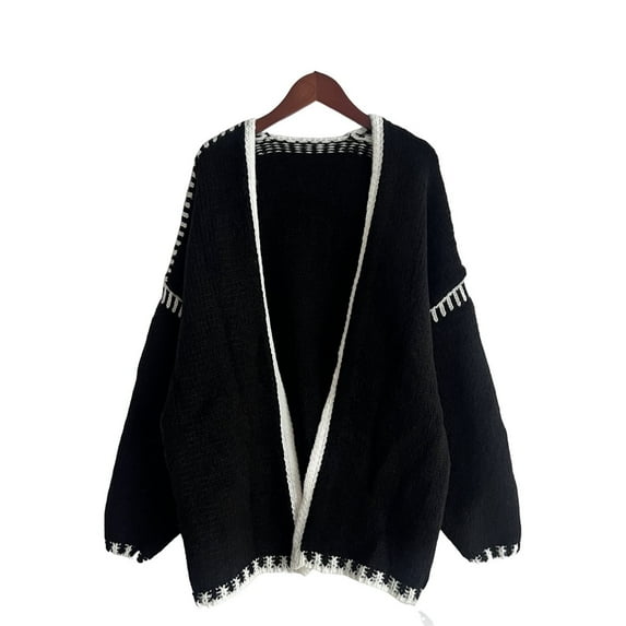 Women's Oversized Cardigan Sweaters Fall Long Lantern Sleeve Knit Open Front