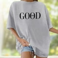 thumbnail image 1 of Women's Oversized Casual Letter Print Short Sleeve Top，Fashionable And Comfortable T Shirt For Daily Wear Womens Long Sleeve T Shirts plus Technical Shirts Women Dark Shirt Tee Fashion New Day Shirt, 1 of 4