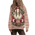 thumbnail image 1 of Women's Oversized Christmas Fleece-Lined Hoodies Long Sleeve Grapdic Tunic Tops Loose 2025 Pullover Going Out Casual Holiday Sweatshirt, 1 of 6