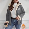 thumbnail image 1 of Women's Oversized Coat Zip Front Hooded Long Sleeve Casual Jacket with Pockets, 1 of 7