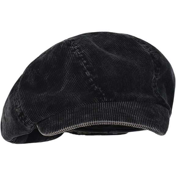 Women's Oversized Corduroy Newsboy Gatsby Baggy Hat Paperboy Painter Beret Cap with Elastic Back