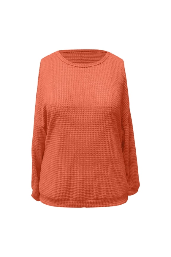 Women's Oversized Crew Neck Knit Sweater - Fall Winter Drop Shoulder Long Sleeve Solid Color Comfort Pullover For St Patricks Day Outfits,Size:XXL