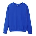 thumbnail image 1 of Women's Oversized Crewneck Sweatshirt Soft Lightweight Long Sleeve Relaxed Fit Blouse Blue L, 1 of 8