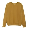 thumbnail image 1 of Women's Oversized Crewneck Sweatshirt Soft Lightweight Long Sleeve Relaxed Fit Blouse Gold S, 1 of 8