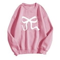 thumbnail image 1 of Women's Oversized Crewneck Sweatshirts Cute Bow Knot Graphic Long Sleeve Pullover Tops Y2k Hoodies, 1 of 4