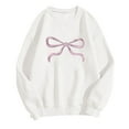 thumbnail image 1 of Women's Oversized Crewneck Sweatshirts Cute Bow Knot Graphic Long Sleeve Pullover Tops Y2k Hoodies, 1 of 4