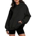 thumbnail image 1 of Women's Oversized Fleece Hoodie Comfy Loose Fit Pullover Sweatshirt Fall Winter Clothes, 1 of 6