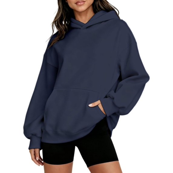 Women's Oversized Fleece Hoodie Comfy Loose Fit Pullover Sweatshirt Fall Winter Clothes