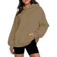 thumbnail image 1 of Women's Oversized Fleece Hoodie Comfy Loose Fit Pullover Sweatshirt Fall Winter Clothes, 1 of 6
