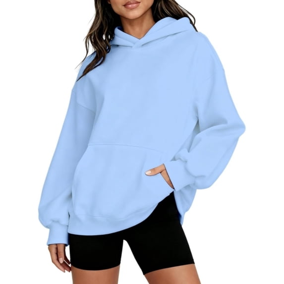 Women's Oversized Fleece Hoodie Comfy Loose Fit Pullover Sweatshirt Fall Winter Clothes