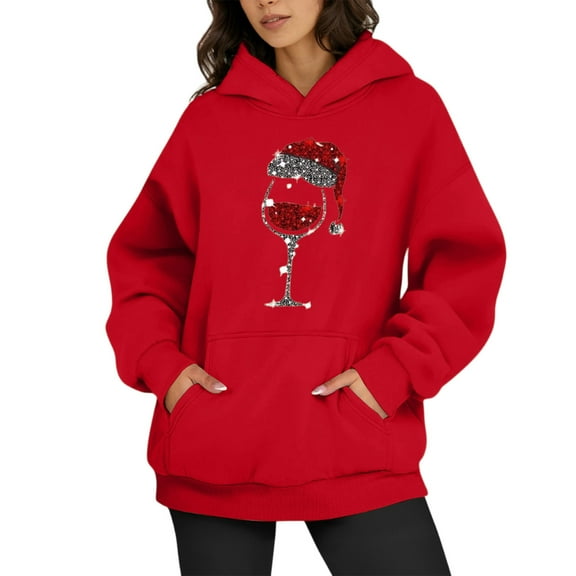 Women's Oversized Fleece Hoodies Long Sleeve Pullover Sweatshirt with Pocket for Fall Clothes and Casual Fashion Loose Fit