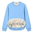 thumbnail image 1 of Women's Oversized Fleece Sweatshirt Sherpa Lined Crewneck Pullover Tops Thermal Warm Winter Sweater, 1 of 4