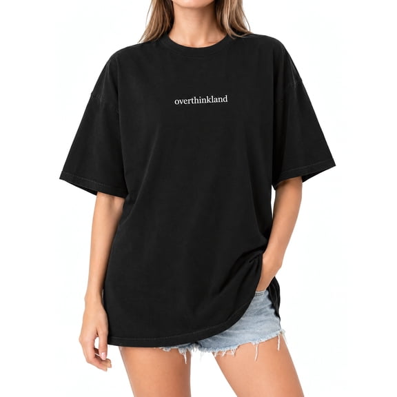 Women's Oversized Graphic T-Shirt Casual Loose Fit Short Sleeve Crew Neck Letter Print Tee