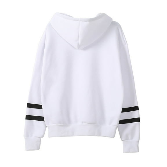 Women's Oversized Hooded Sweatshirts Casual Long Sleeve Striped Loose Hoodies Fall Color Block Pullover Tops