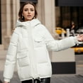 thumbnail image 1 of Women's Oversized Hooded Thick Warm Casual Winter Coat Plus Size Jacket Twill Hooded Field Jacket Womens Juniors Business Suit Womens Coats Jackets Winter Sweater Jacket for Women Olive Coats for, 1 of 2