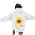 thumbnail image 1 of Women's Oversized Hoodie Fleece Sweatshirts Graphic Print Pullover with Kangaroo Pocket Comfy Fall Winter Loungewear Streetwear, 1 of 5
