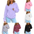 thumbnail image 1 of Women's Oversized Hoodie with Pet Pouch Kangaroo Pocket Sweatshirt, 1 of 7