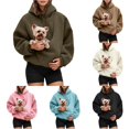 thumbnail image 1 of Women's Oversized Hoodie with Pet Pouch Kangaroo Pocket for Cats and Dogs, 1 of 7