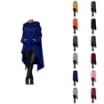 thumbnail image 1 of Women's Oversized Hoodie with Pockets Long Sleeve Irregular Hem Solid Color Casual Sweatshirt Pullover Tops, 1 of 6