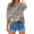 thumbnail image 1 of Women's Oversized Hoodies Camo Hooded Sweatshirts Long Sleeve Jackets with Pocket Maple Leaf Pullover Casual Tops Basic Shirts for Winter, 1 of 7