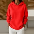 thumbnail image 1 of Women's Oversized Hoodies Drop Shoulder Fleece Long Sleeve Hooded Sweatshirts Fall Winter Causal Solid Pullover Hoodies, M, 1 of 6
