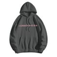 thumbnail image 1 of Women's Oversized Hoodies Fall Trendy Letter Floral Print Drawstring Long Sleeve Tops Kangaroo Pocket Casaul Loose Sweatshirts Z001-Dark Gray M, 1 of 4