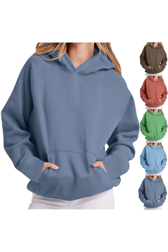 Women's Oversized Hoodies Sweatshirts Pullovers Long Sleeve Fleece Fall Winter Loungewear with Pocket Casual Streetwear Travel Outfits Fashion Essential Gift for Women | Aestivo,Green M